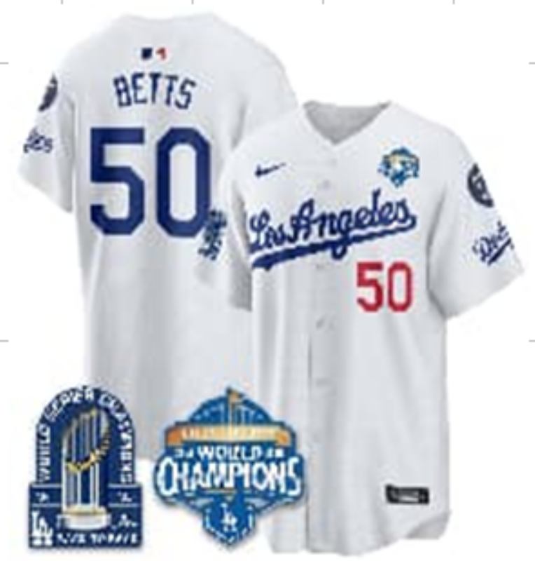Men Los Angeles Dodgers #50 Betts white Game 2026 Nike MLB Jersey 4014004